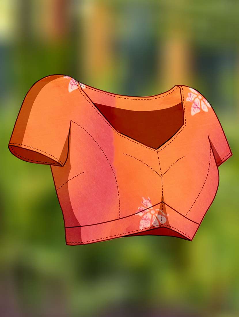 women printed casual wear saree with blouse - 22443370 -  Standard Image - 5