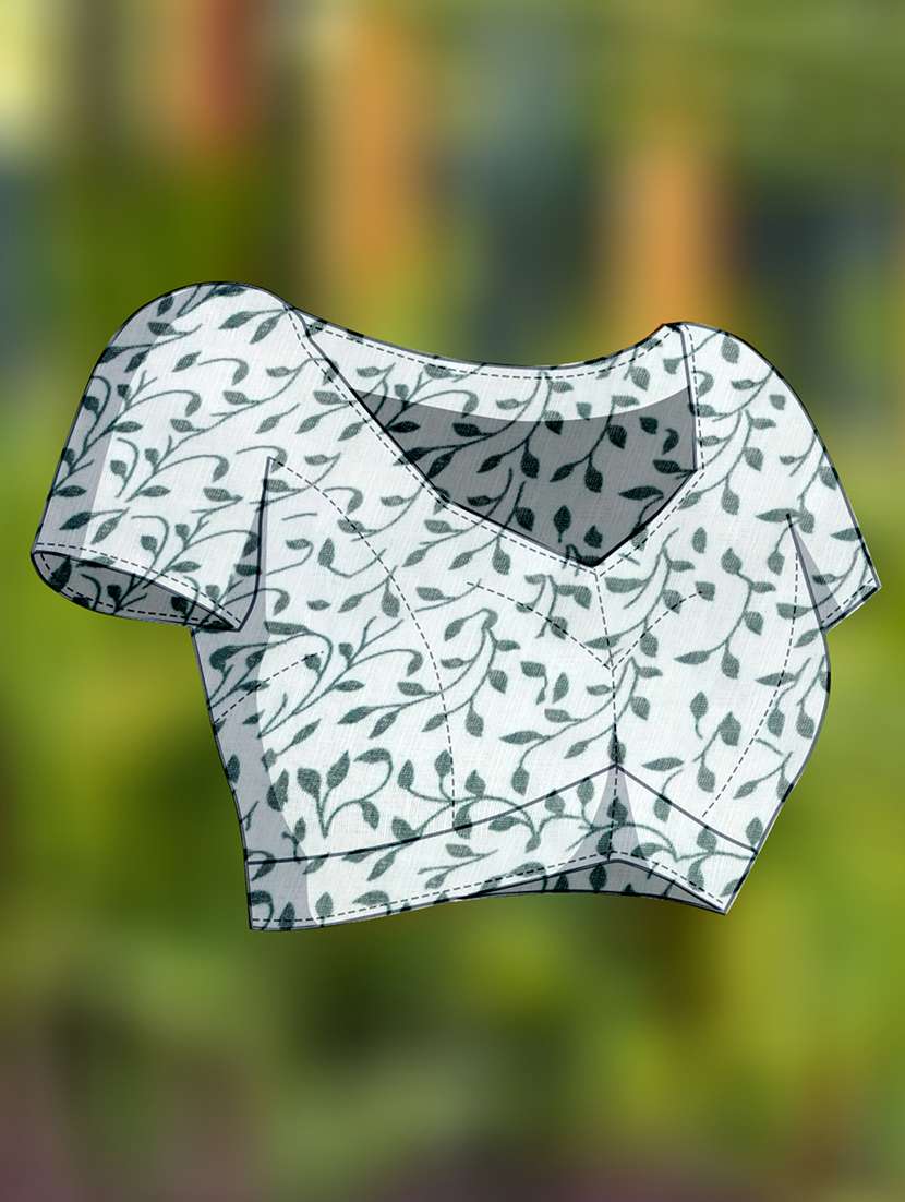 women printed casual wear saree with blouse - 22443379 -  Standard Image - 5