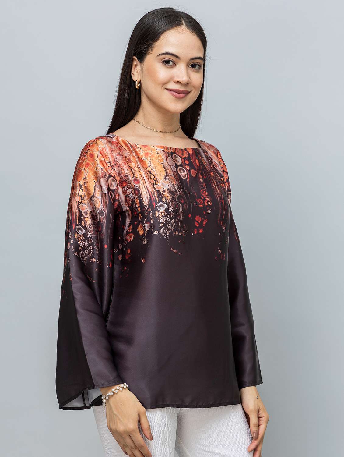 Women Printed Long Sleeve Regular Top - 22443620 -  Standard Image - 3