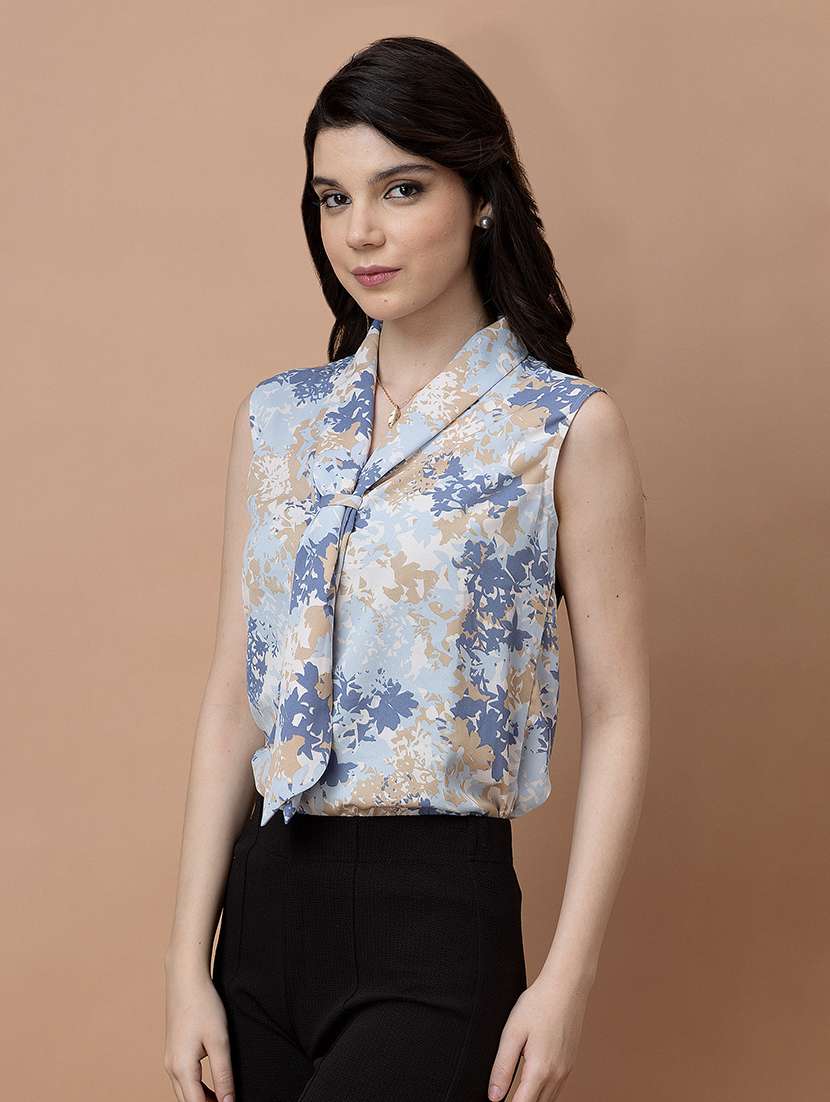 women printed sleeveless regular top - 22443626 -  Standard Image - 3
