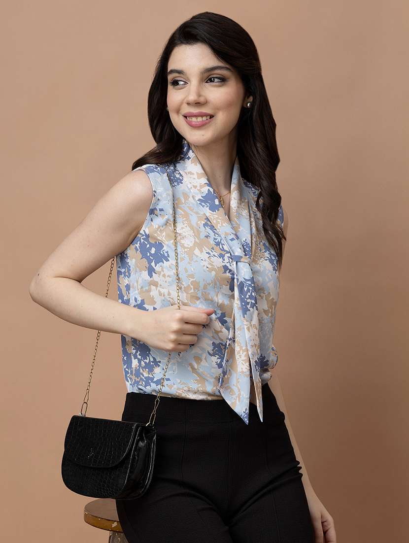 women printed sleeveless regular top - 22443626 -  Standard Image - 5