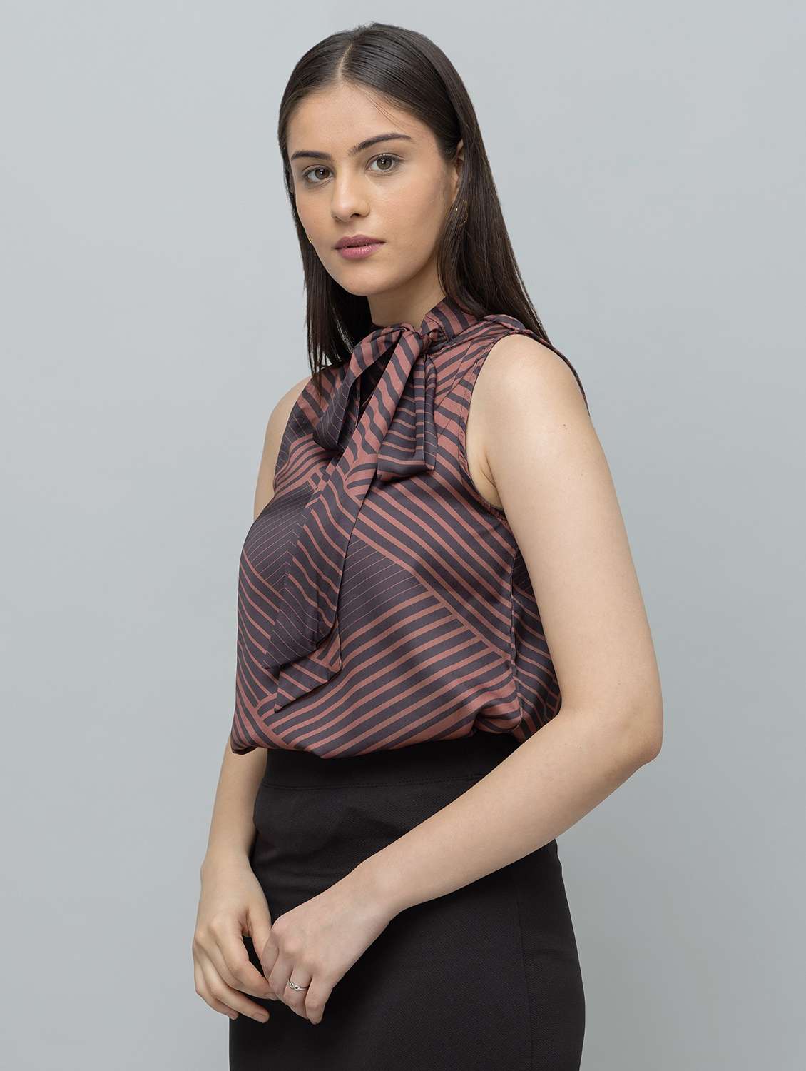 women printed sleeveless regular top - 22443678 -  Standard Image - 5