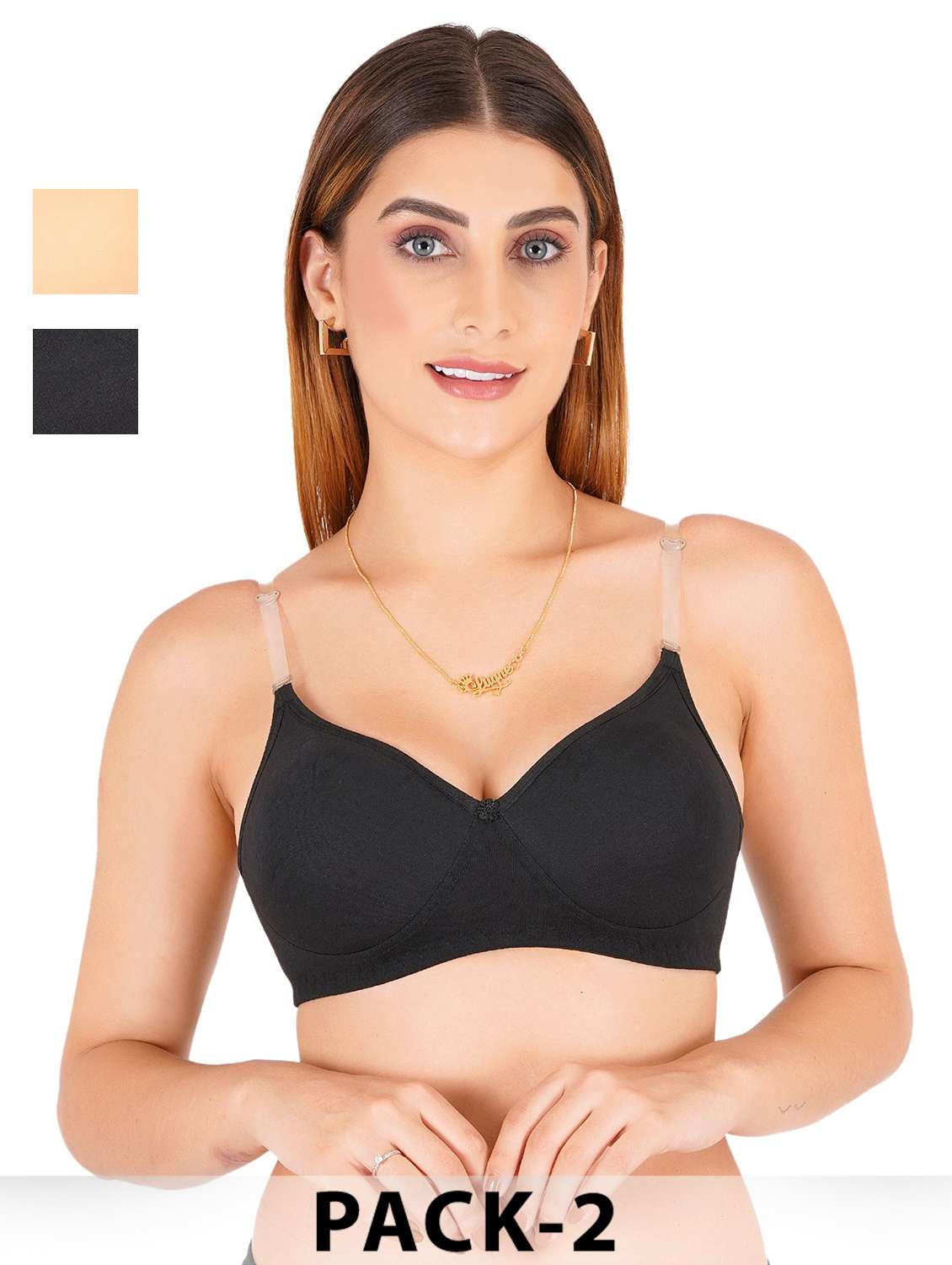 women pack of 2 non padded bra