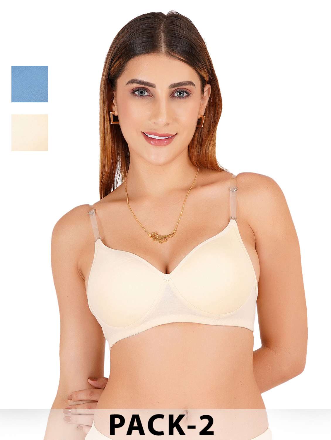 women pack of 2 non padded bra