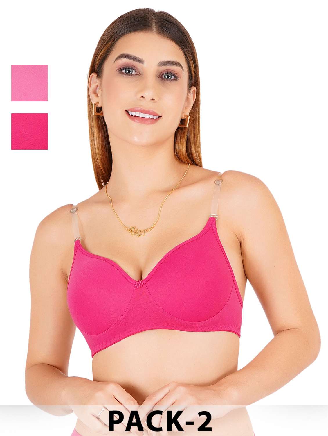 women pack of 2 non padded bra