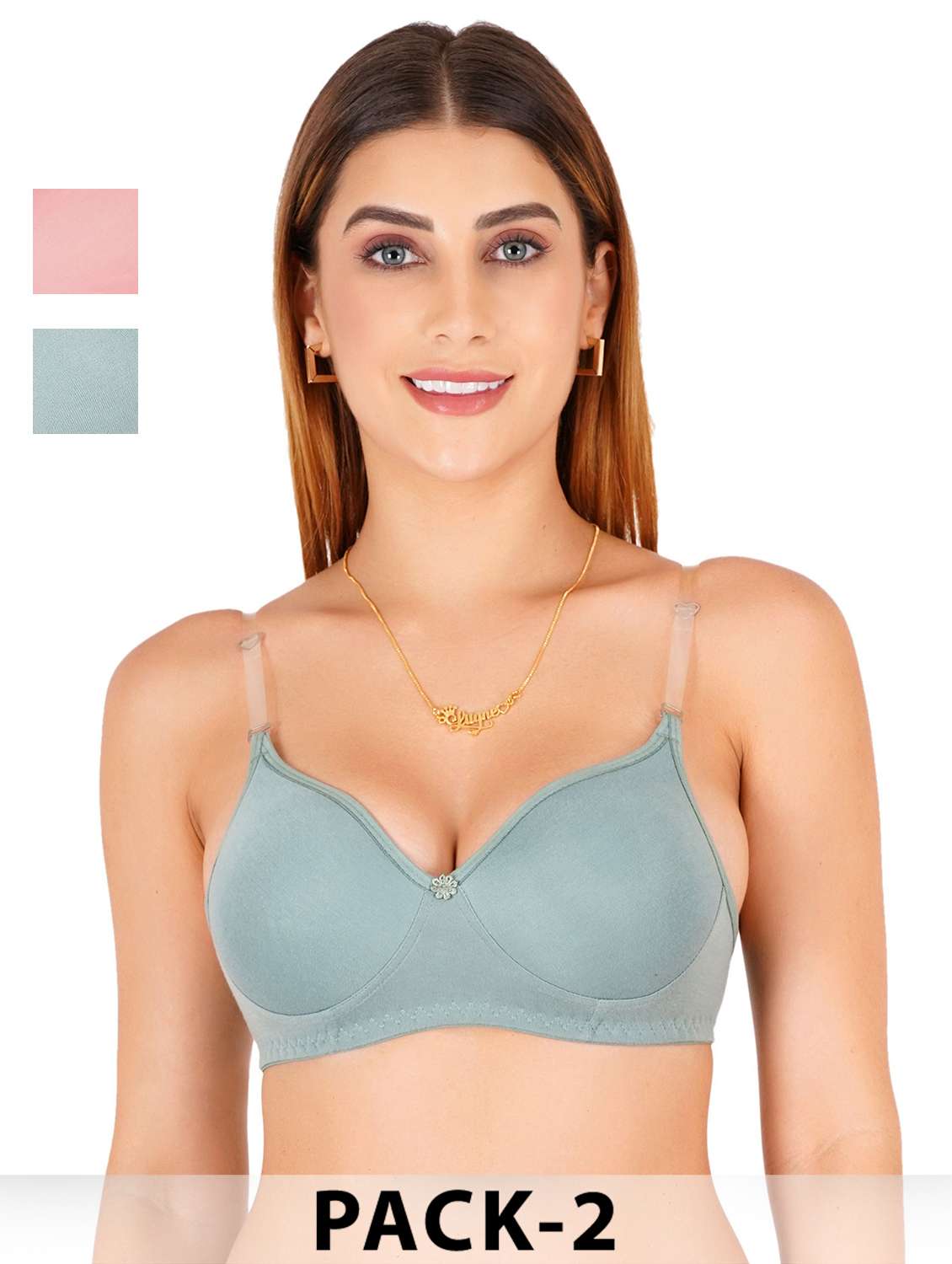 women pack of 2 non padded bra
