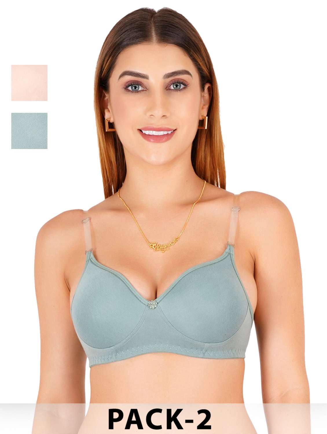 women pack of 2 non padded bra