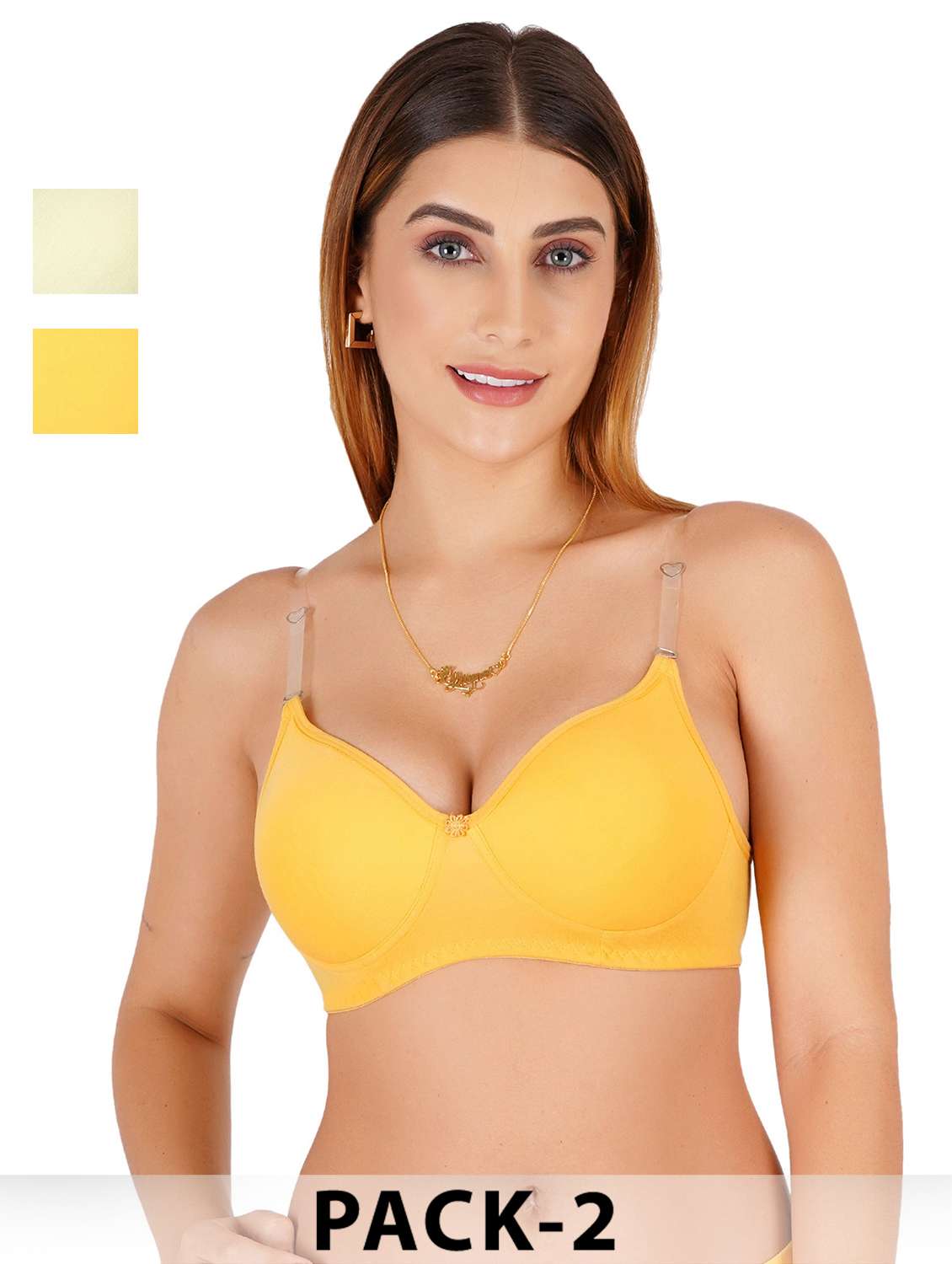 women pack of 2 non-wired bra