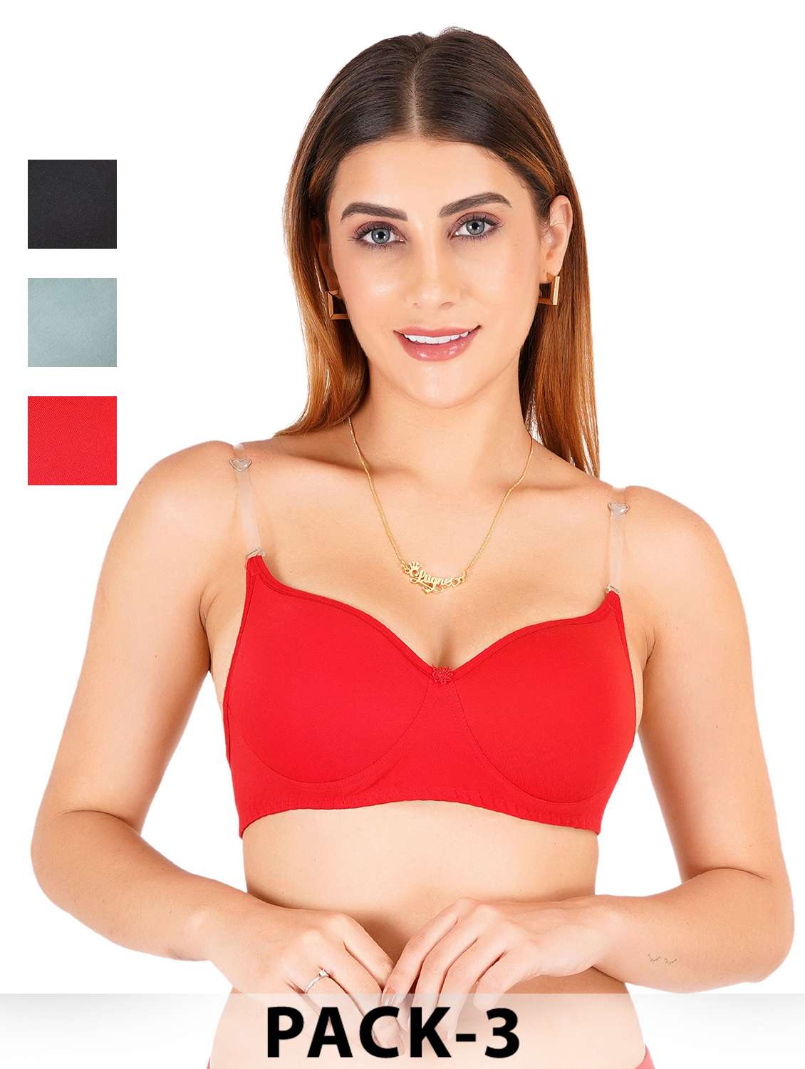 women pack of 3 non-wired bra