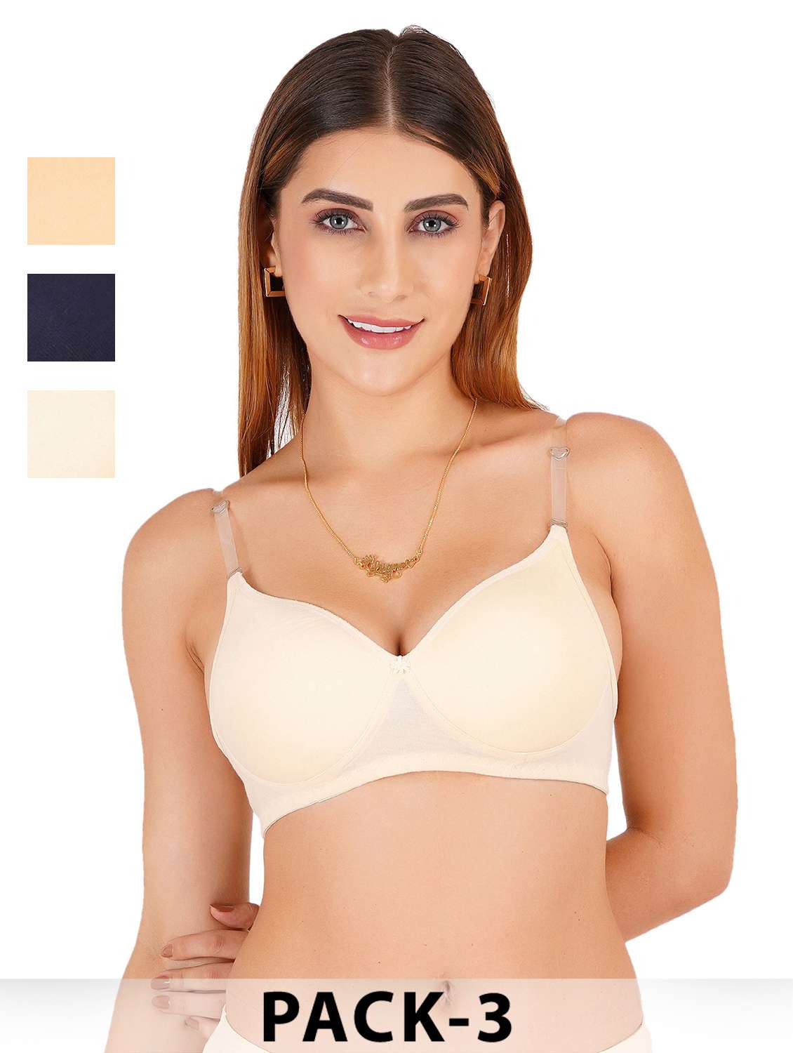 women pack of 3 non-wired bra