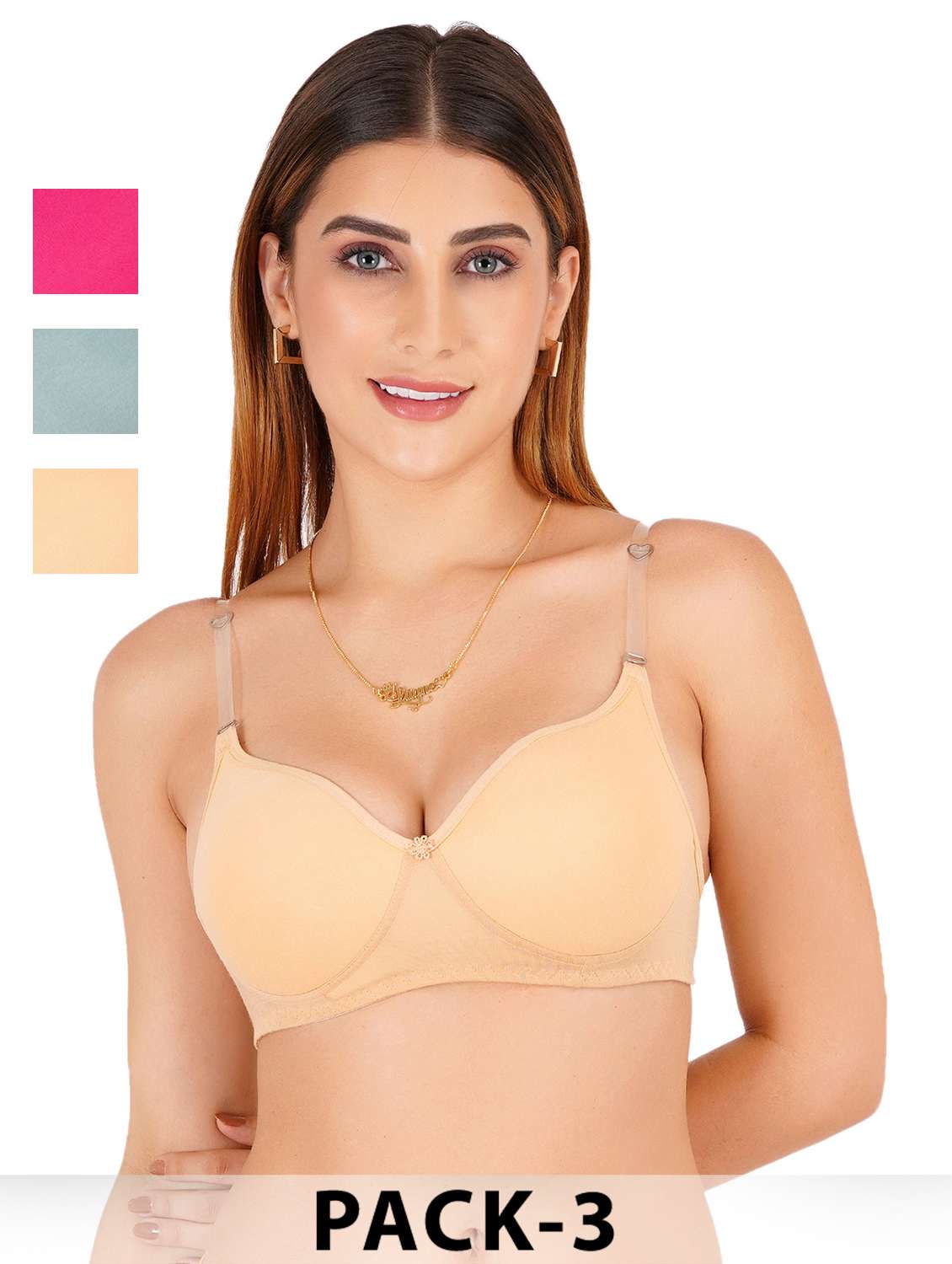 women pack of 3 non-wired bra