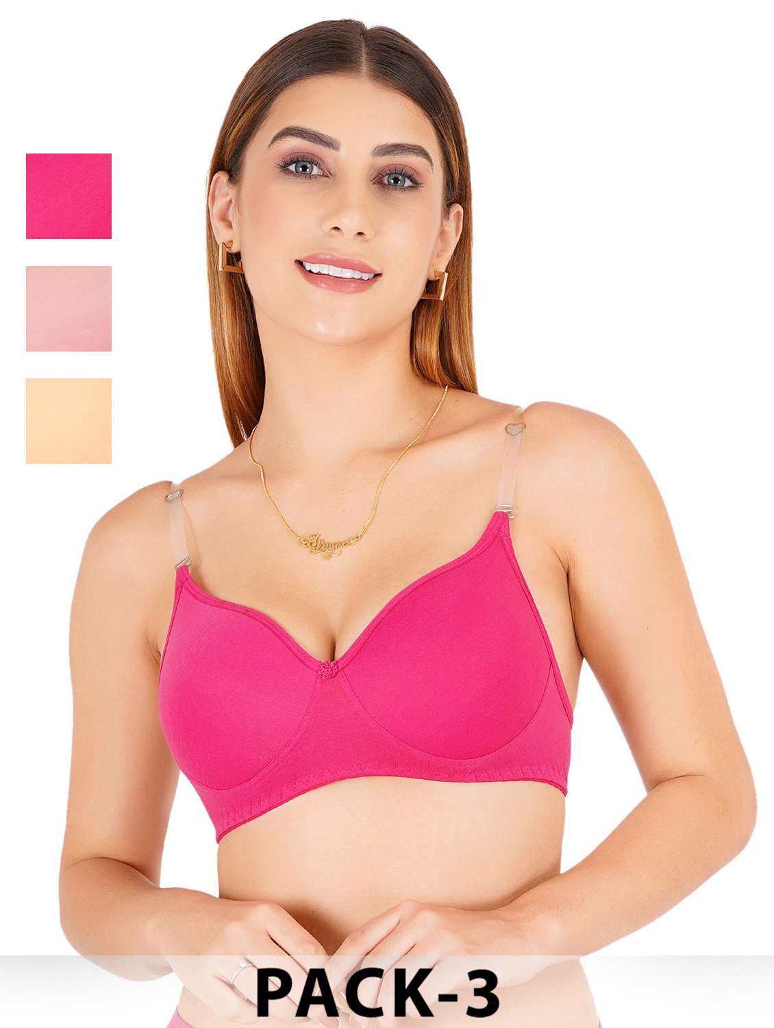 women pack of 3 non-wired bra