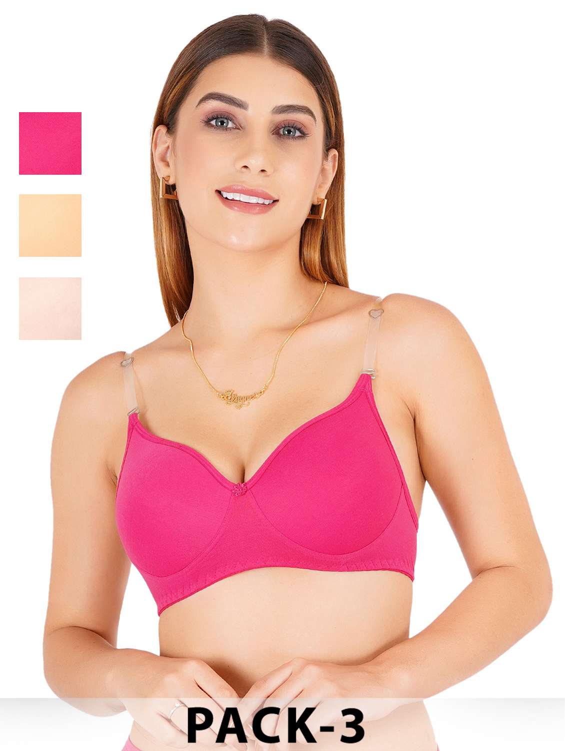 women pack of 3 non-wired bra