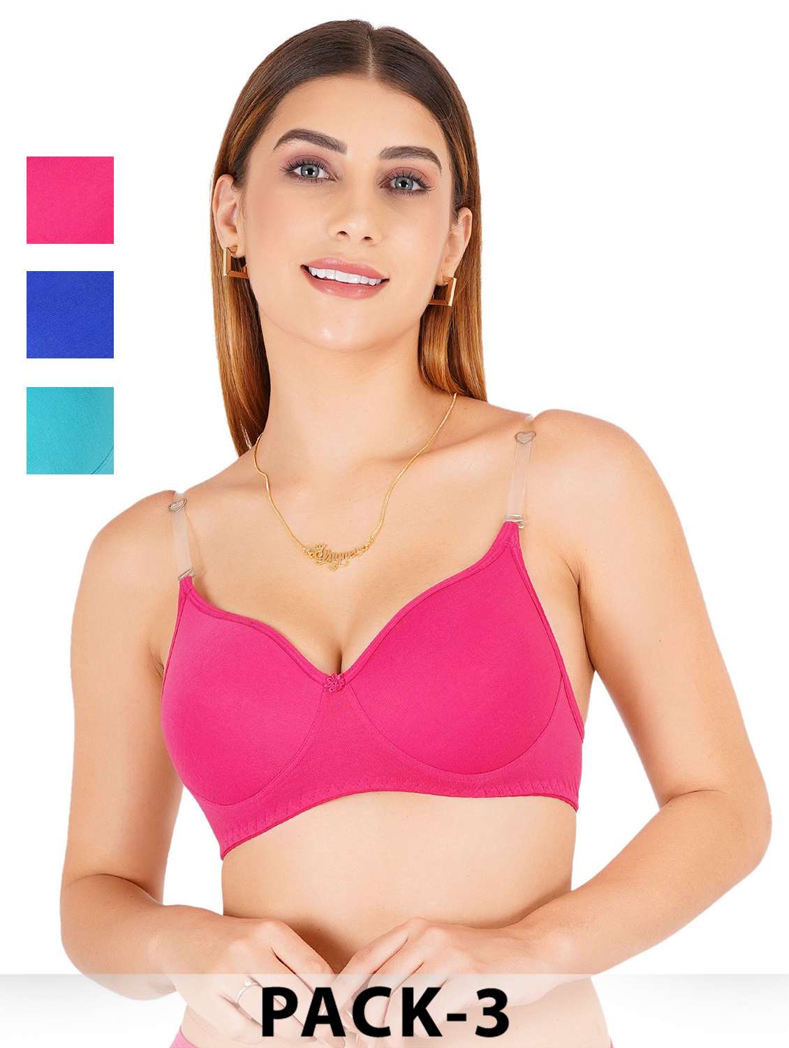 women pack of 3 non-wired bra
