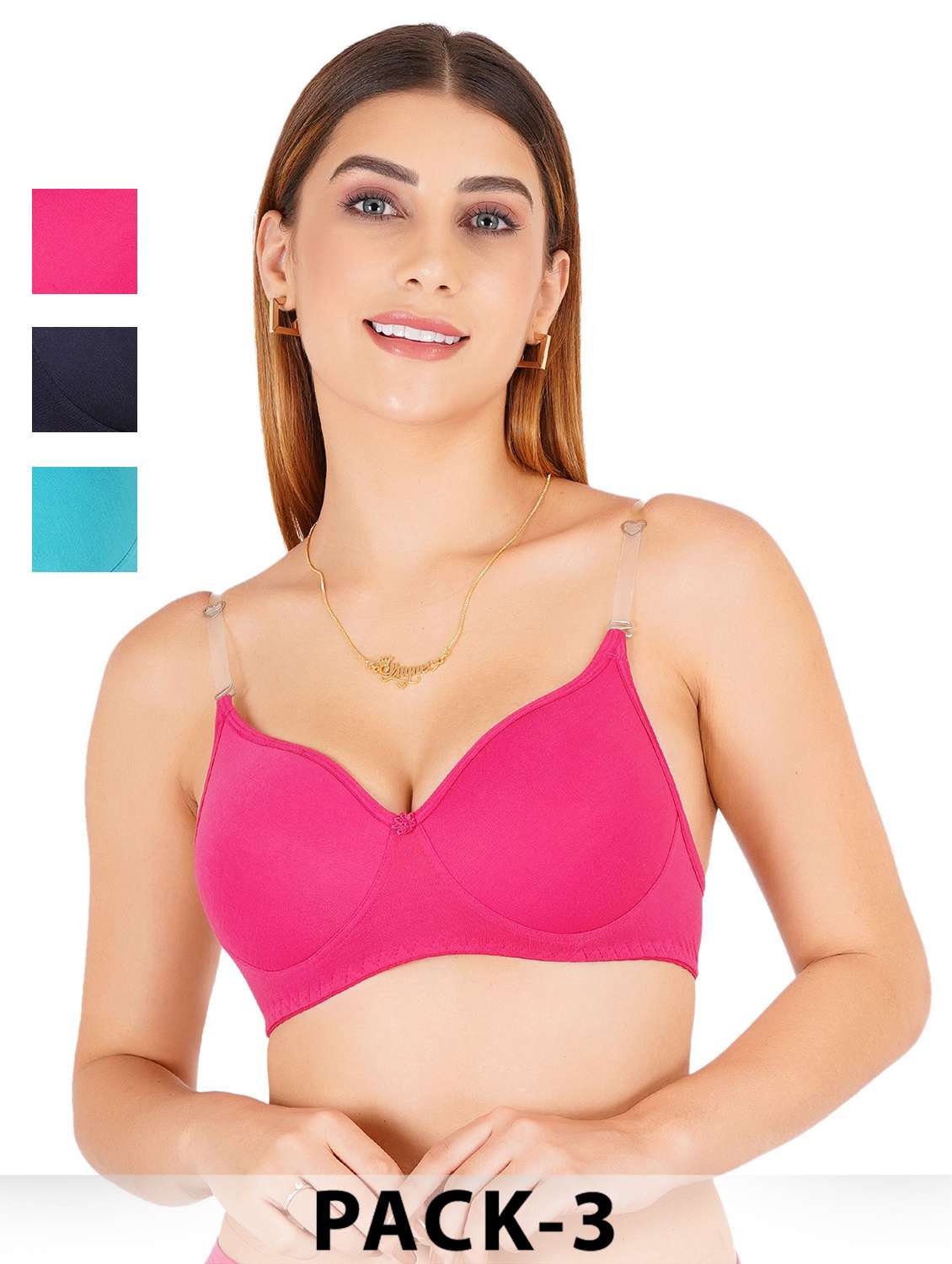 women pack of 3 non-wired bra