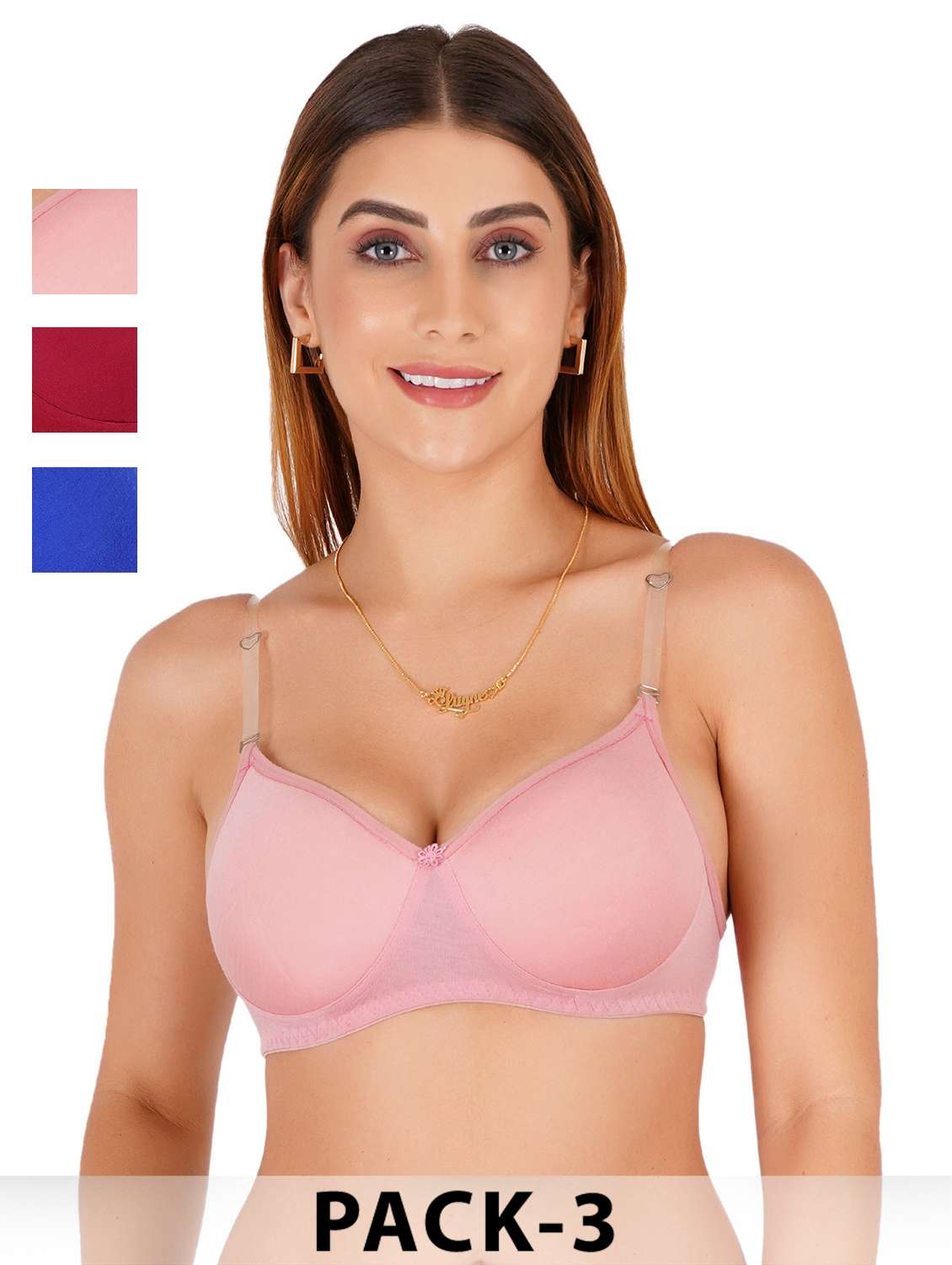 women pack of 3 non-wired bra