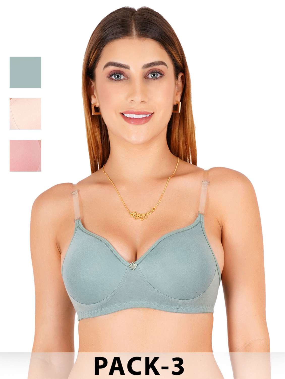 women pack of 3 non-wired bra