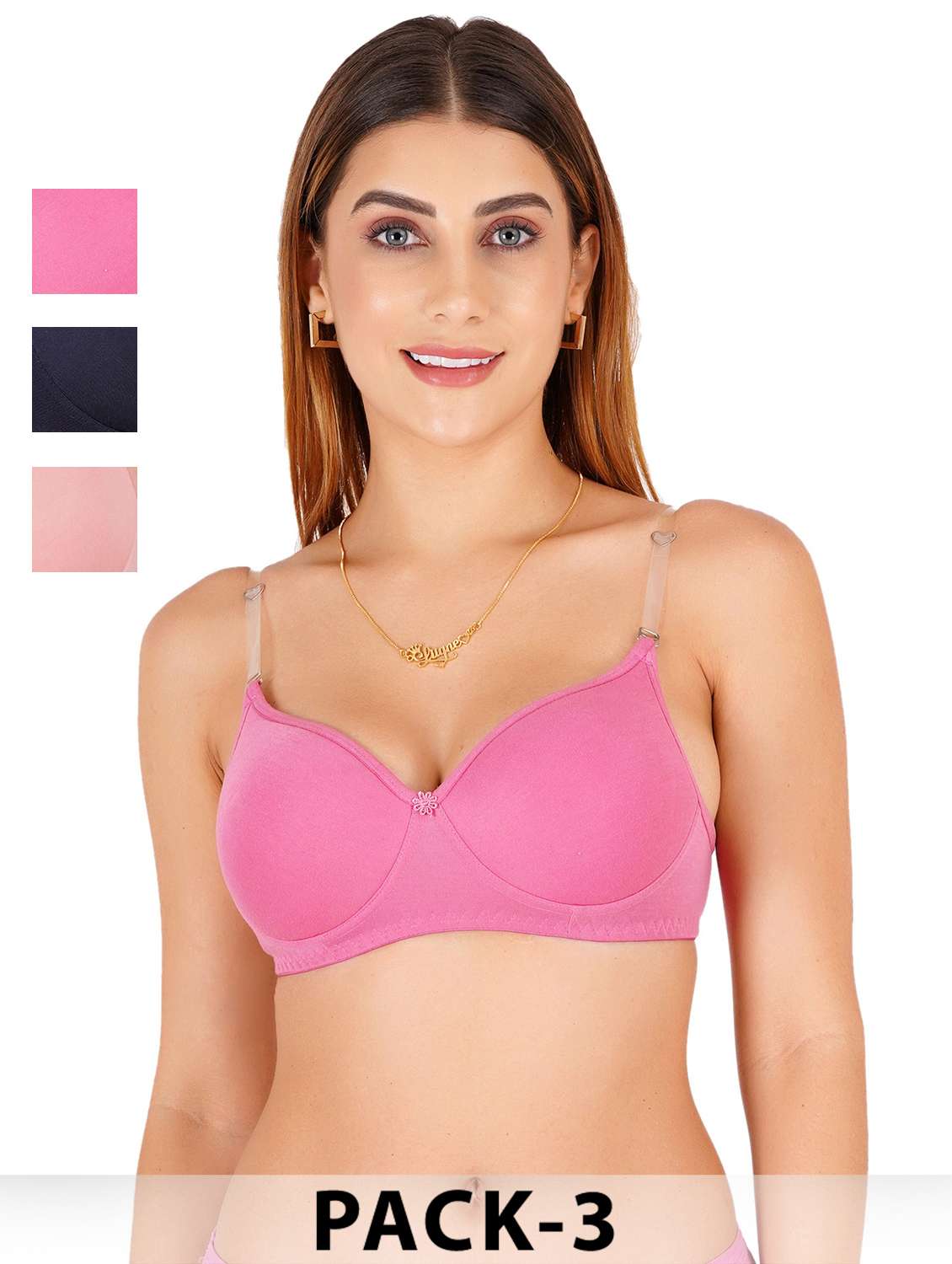 women pack of 3 non-wired bra