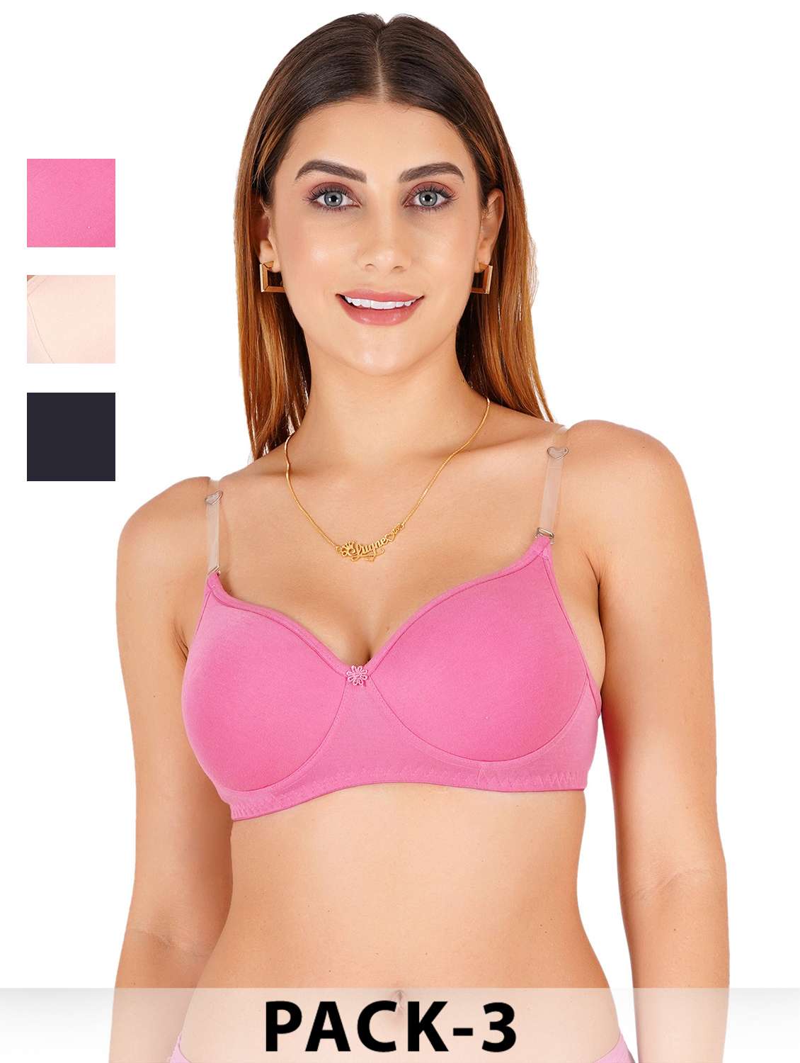women pack of 3 non-wired bra