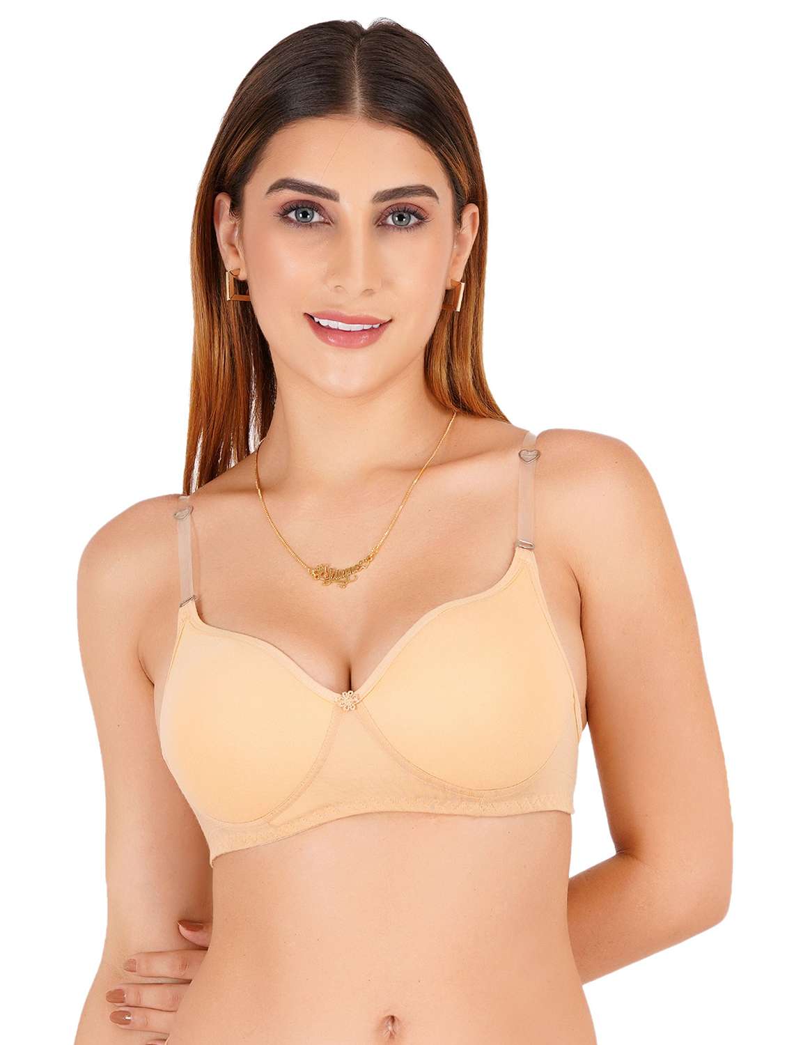 women pack of 4 non padded bra - 22444004 -  Standard Image - 3