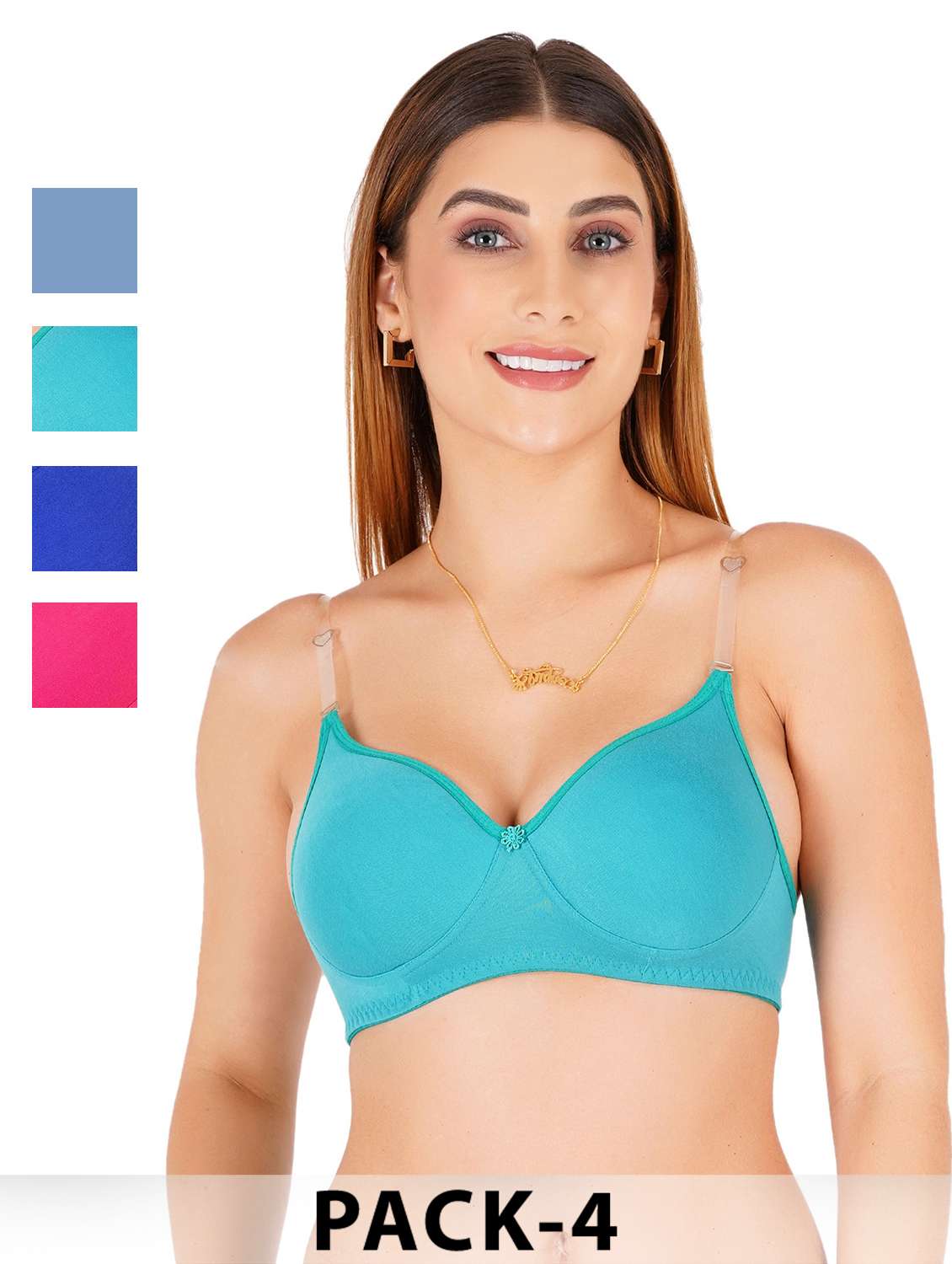 women pack of 4 non padded bra