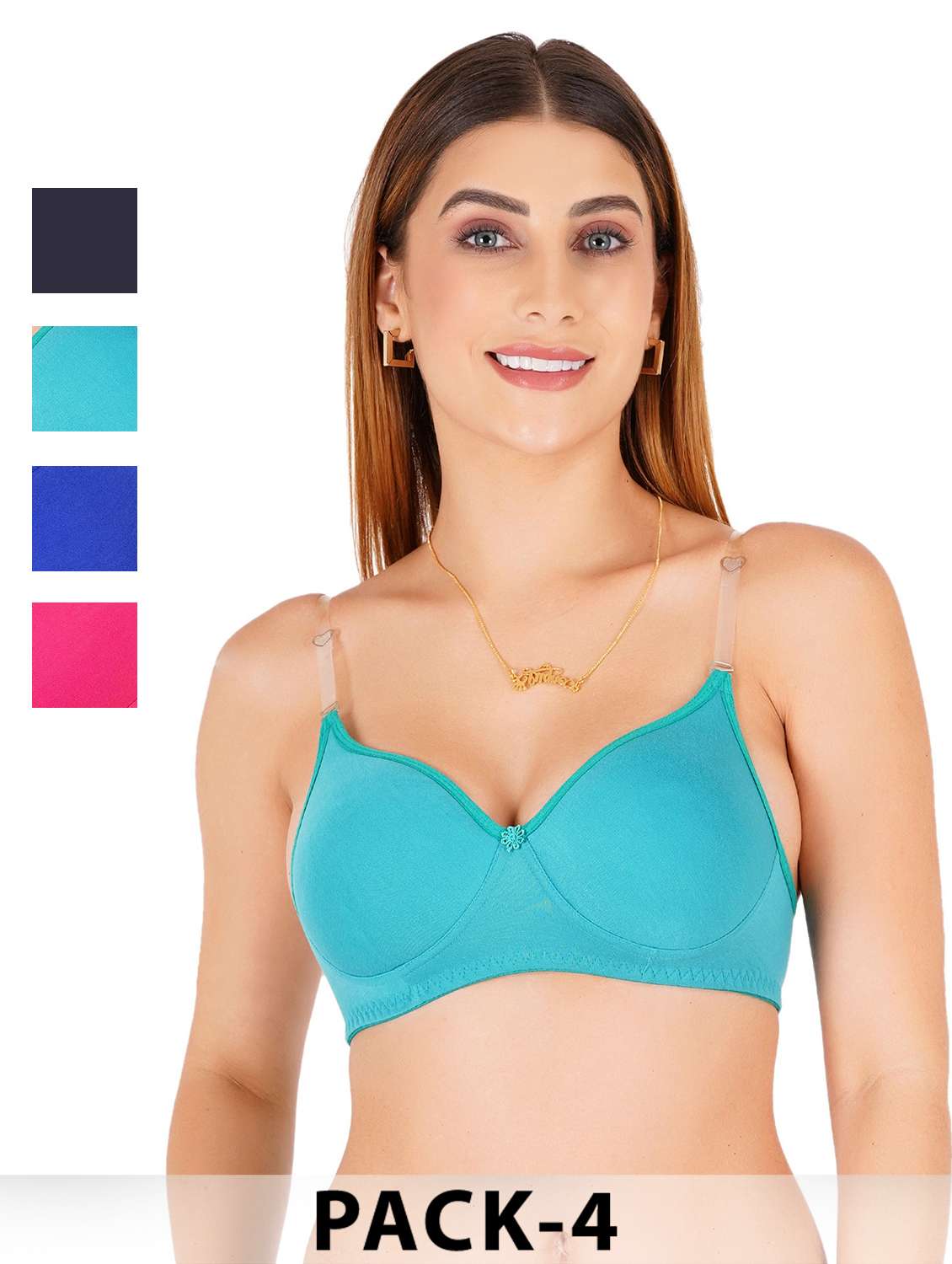 women pack of 4 non padded bra