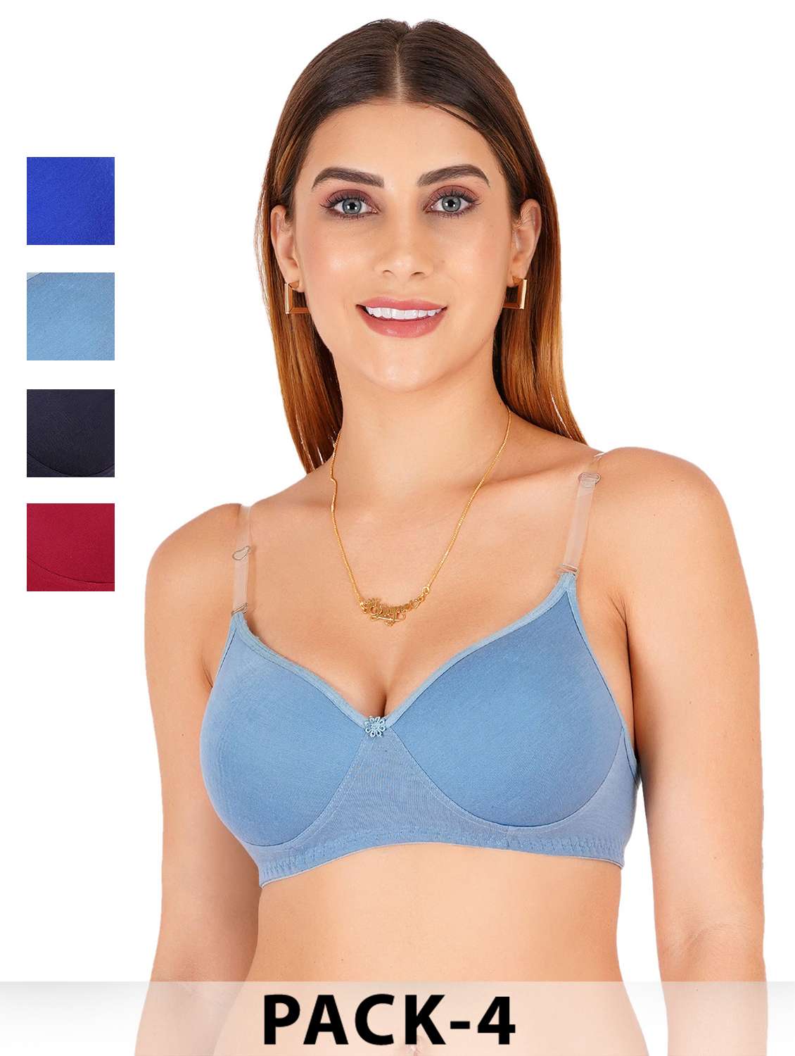 women pack of 4 non padded bra