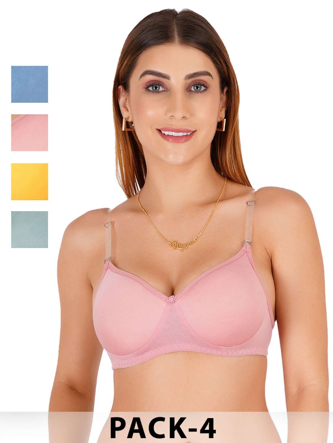women pack of 4 non padded bra