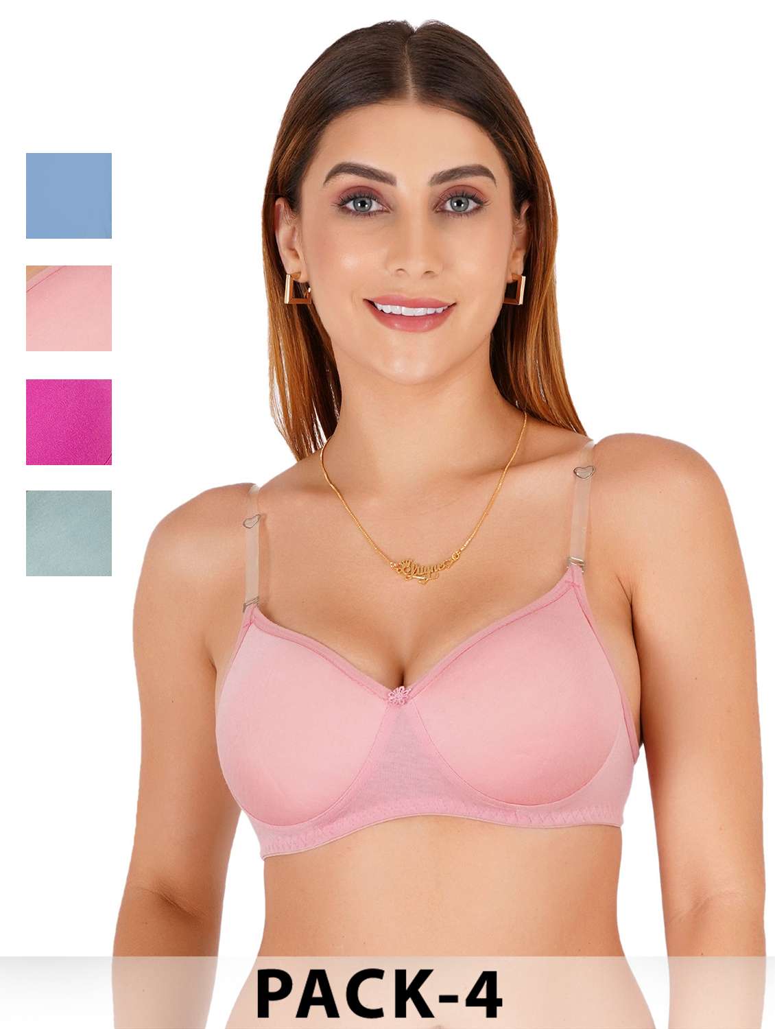 women pack of 4 non padded bra