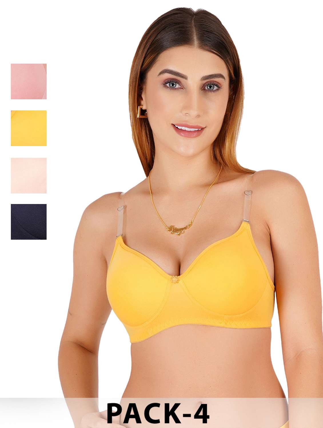 women pack of 4 non padded bra