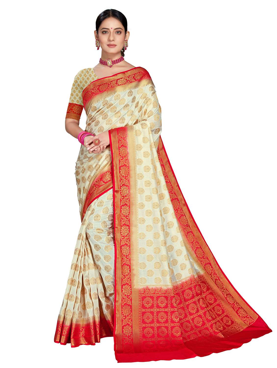 women self design banarasi saree