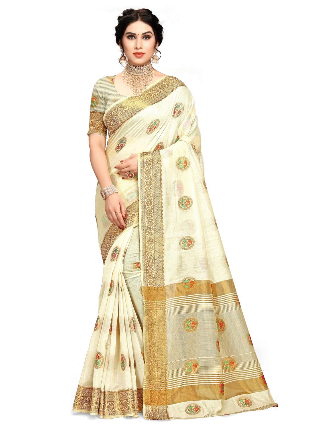 women self design banarasi saree
