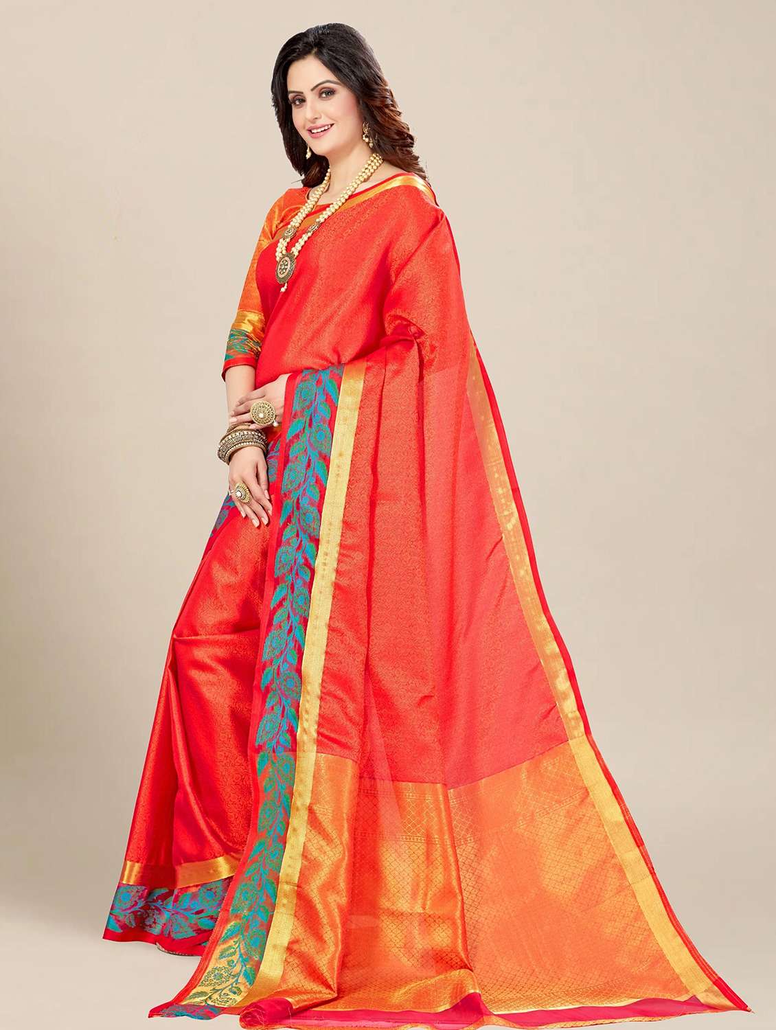 women self design bordered saree - 22444413 -  Standard Image - 3