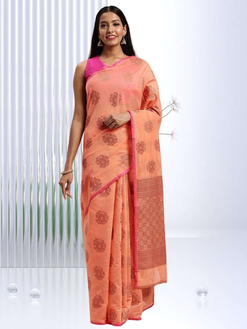 women self design chanderi saree