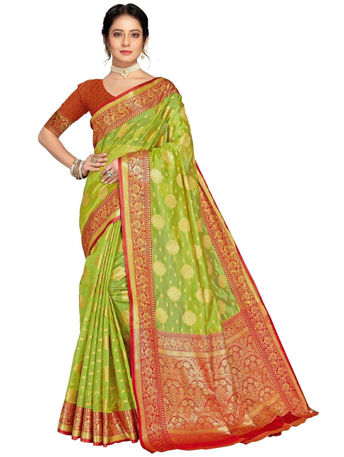 women self design banarasi saree