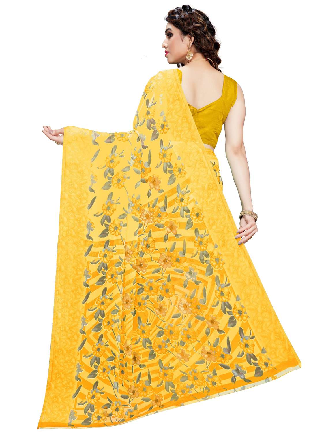 women printed casual wear saree - 22444605 -  Standard Image - 3