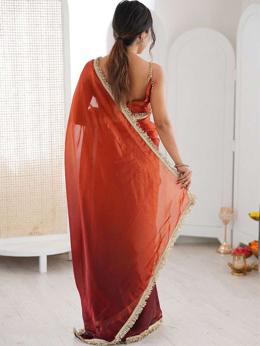 women ombre bordered saree - 22444956 -  Standard Image - 3