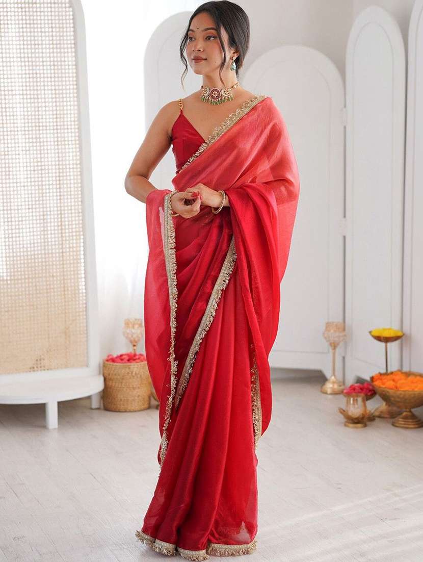 women ombre bordered saree - 22444958 -  Standard Image - 3