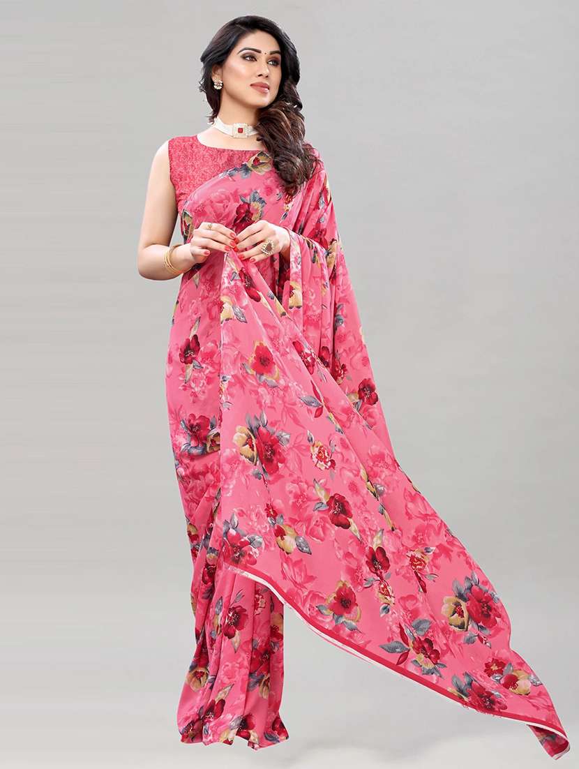 women pack of 2 printed combo saree - 22444962 -  Standard Image - 3