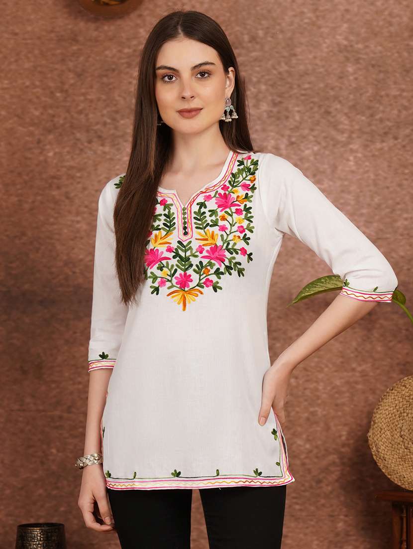women white cotton a-line kurta