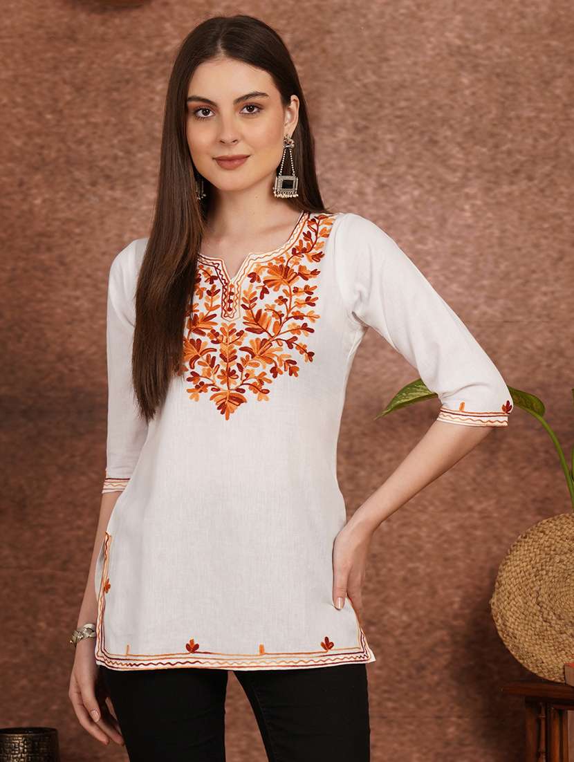 women white cotton a-line kurta