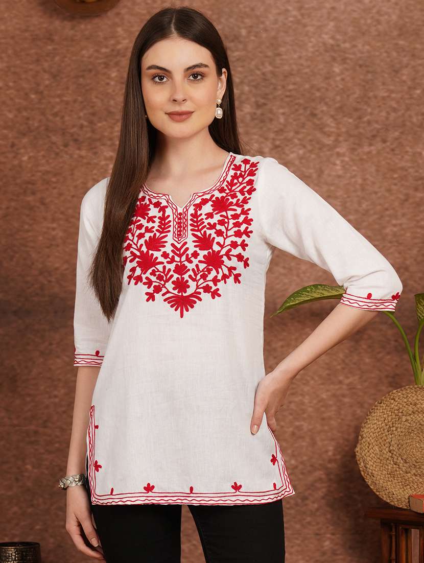 women white cotton a-line kurta