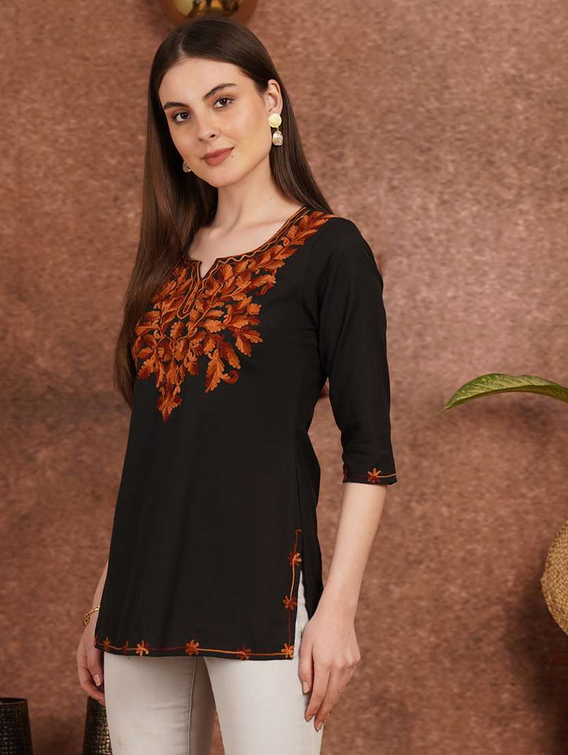 women black cotton a-line kurta - 22444983 -  Standard Image - 3