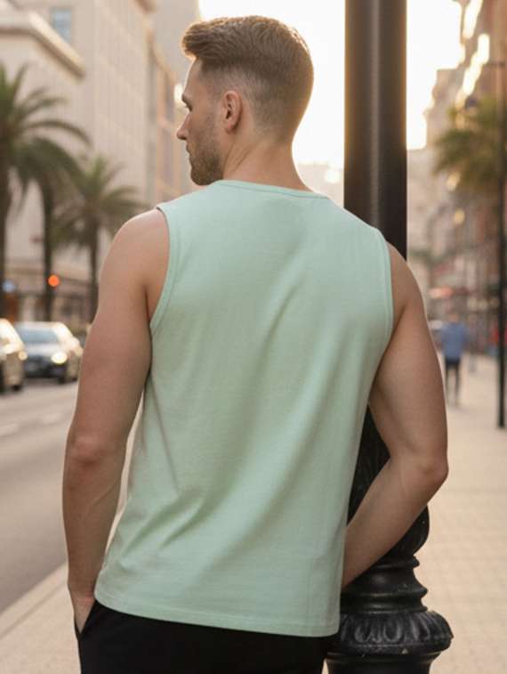 men green cotton chest print t-shirt - 22445006 -  Standard Image - 3