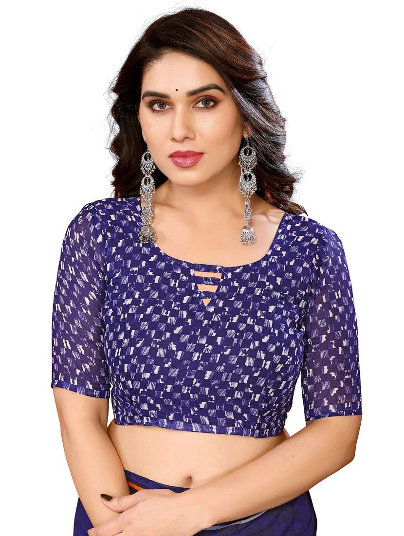 Women Pack Of 2 Printed Saree With Blouse - 22445119 -  Standard Image - 3