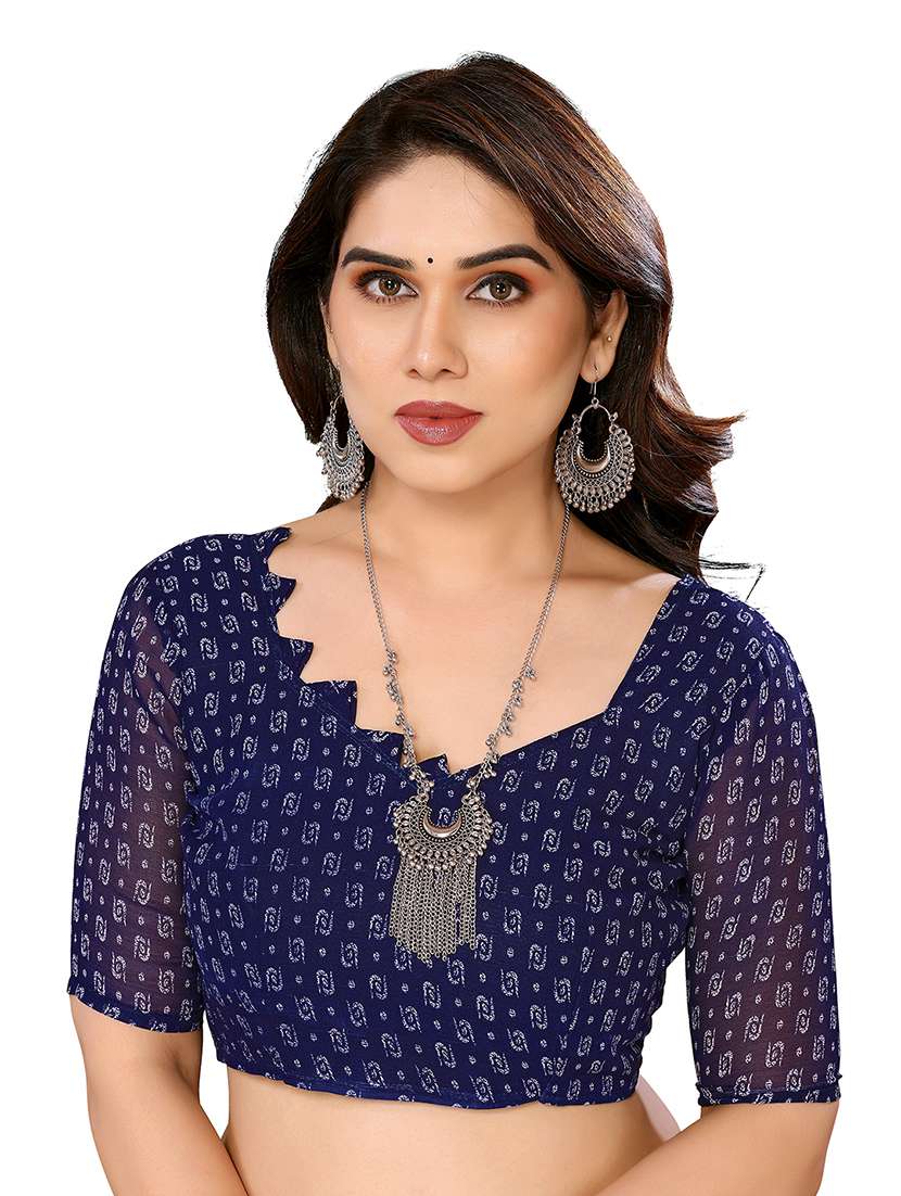 women pack of 2 printed saree with blouse - 22445190 -  Standard Image - 3