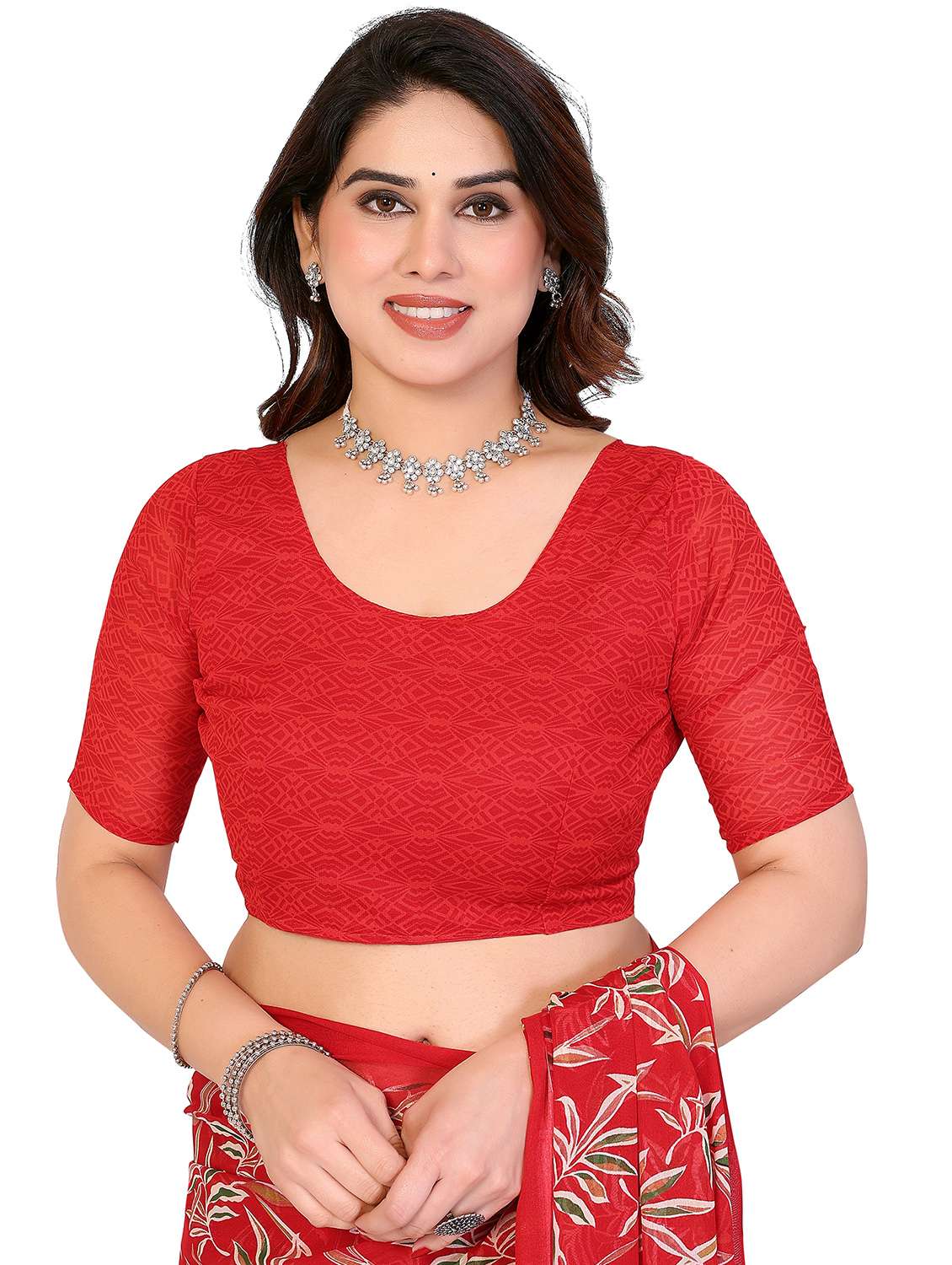 Women Pack Of 2 Printed Saree With Blouse - 22445233 -  Standard Image - 3