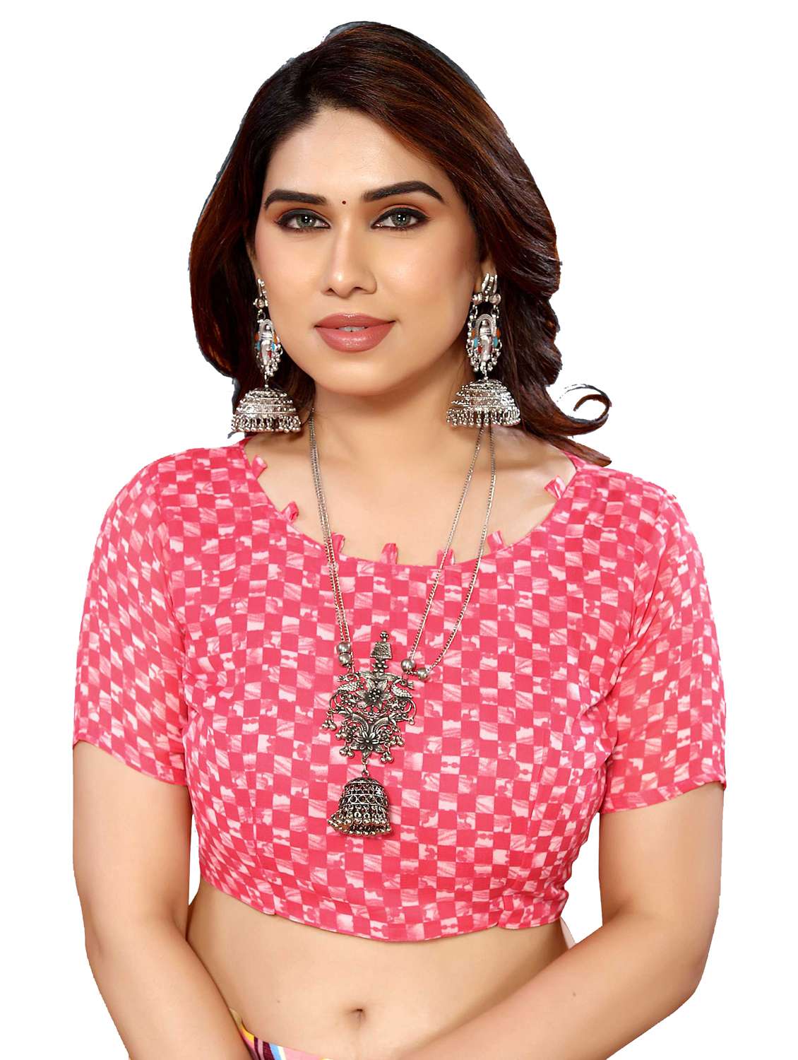 women pack of 2 printed saree with blouse - 22445378 -  Standard Image - 3