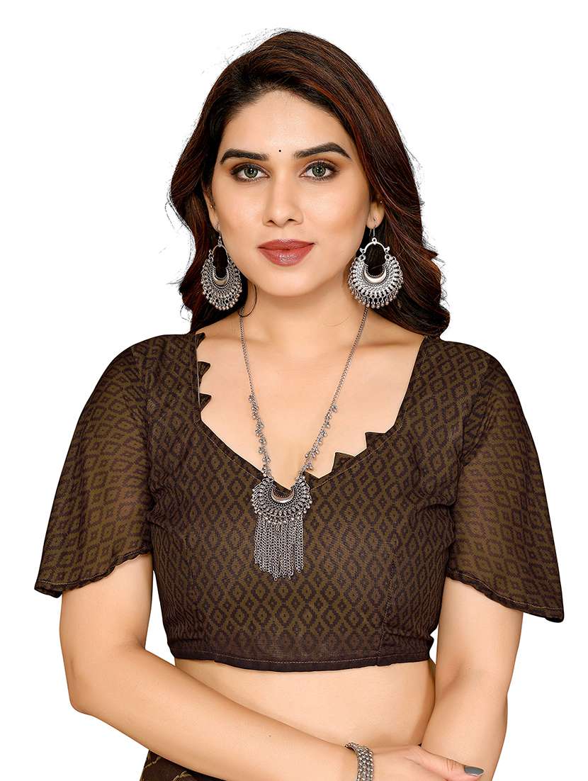 women pack of 2 printed saree with blouse - 22445420 -  Standard Image - 3