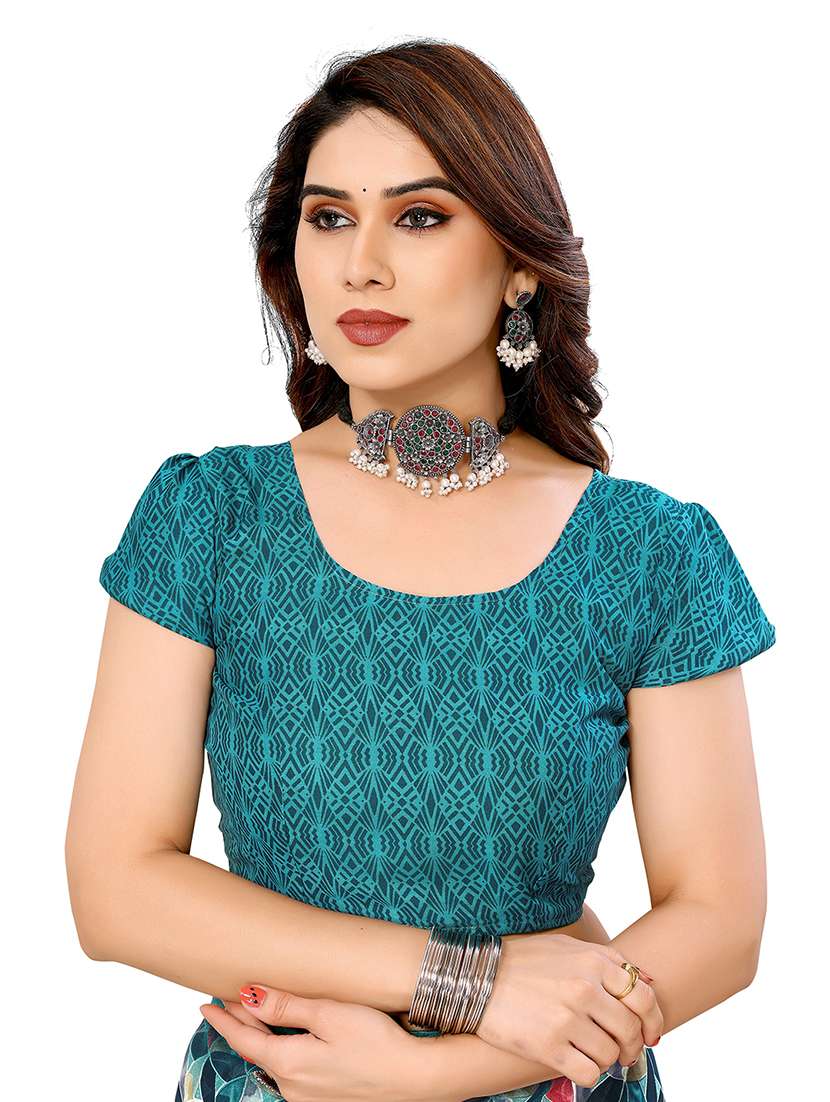 women pack of 2 printed saree with blouse - 22445426 -  Standard Image - 3